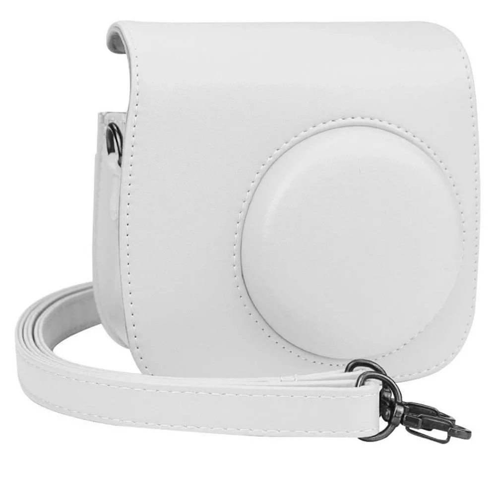 FUJiFILM Instax Mini 9 Instant Camera - Smokey White with Leather Case